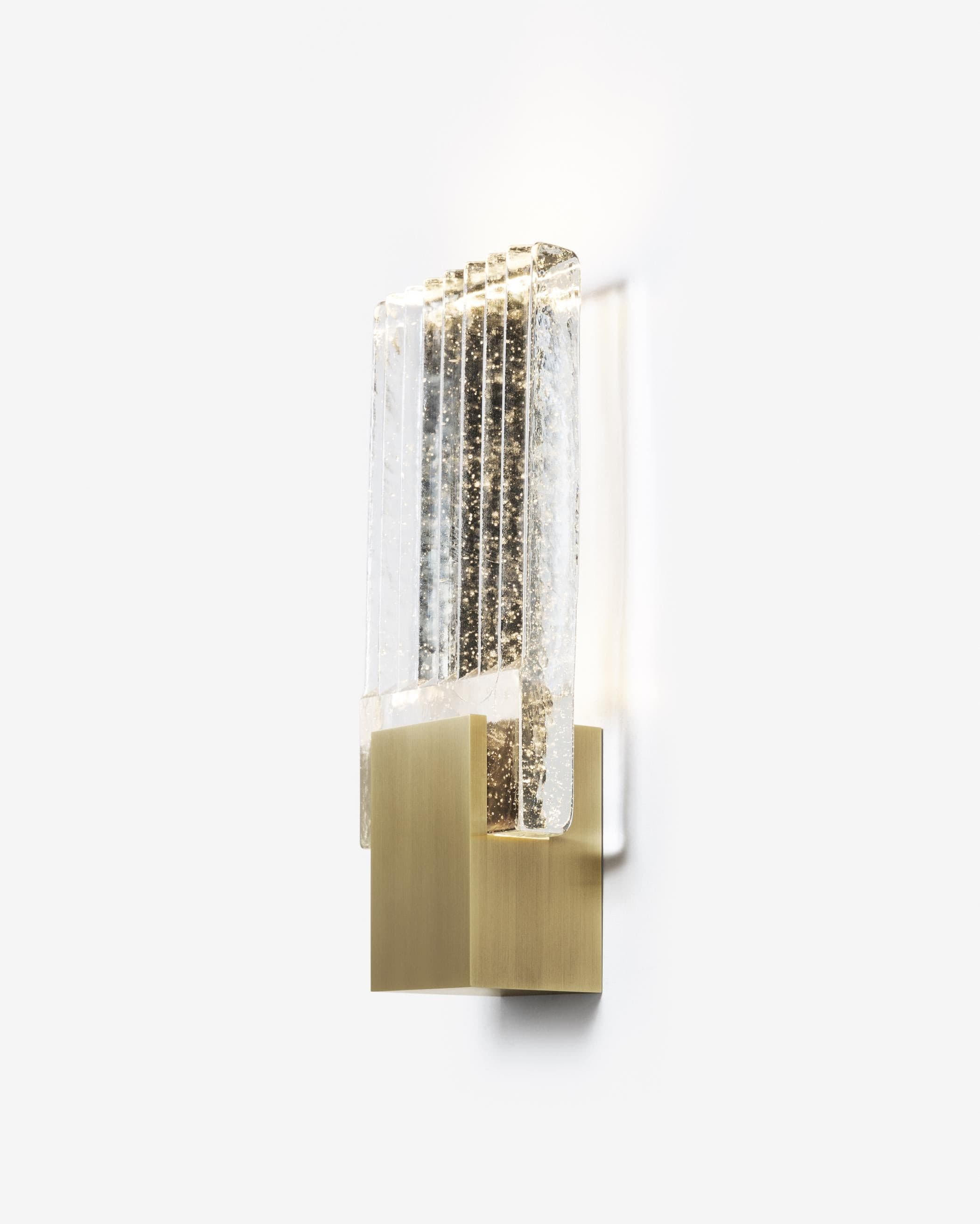 Pleated Crystal Wall Lamp