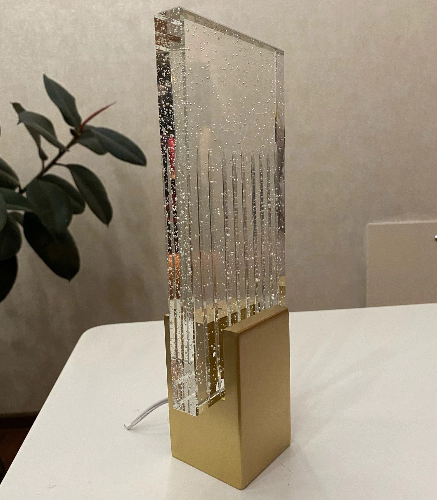 Pleated Crystal Wall Lamp