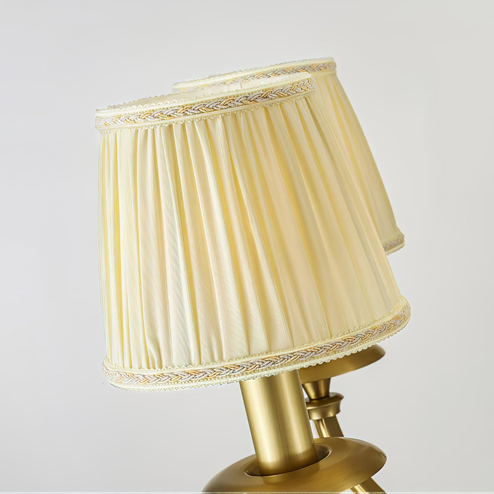 Pleated Brass Wall Lamp