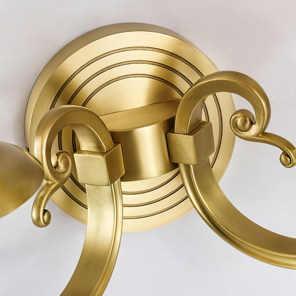 Pleated Brass Wall Lamp