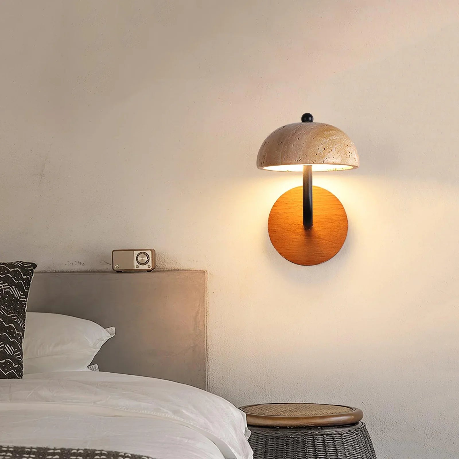 Reverse Travertine Wall Light