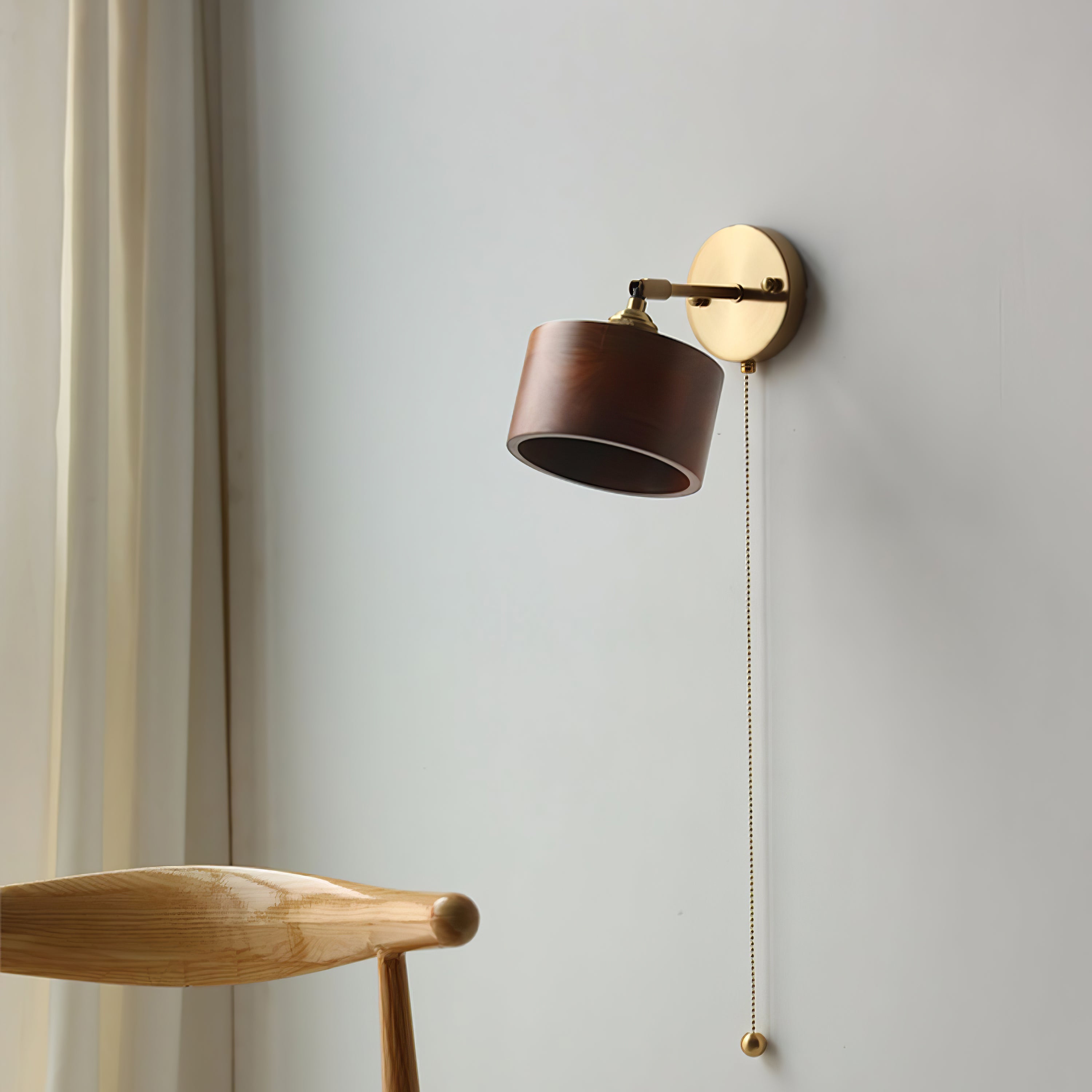 Rotatable Wooden Wall Lamp