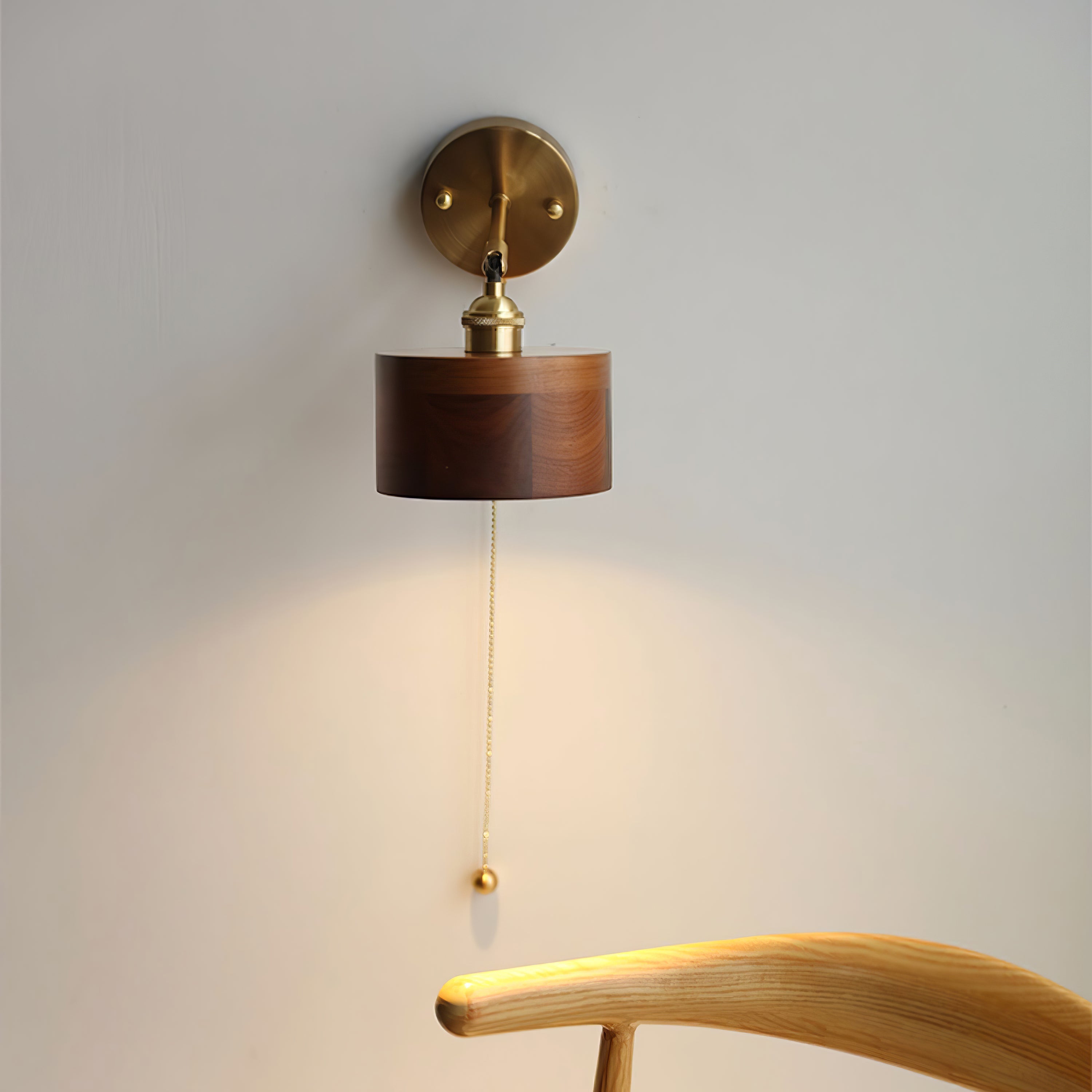 Rotatable Wooden Wall Lamp