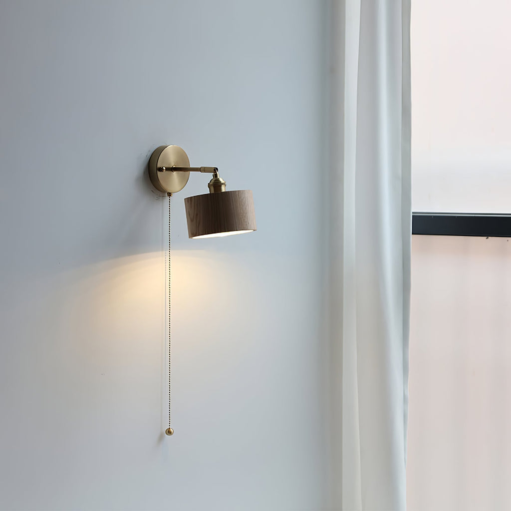 Rotatable Wooden Wall Lamp