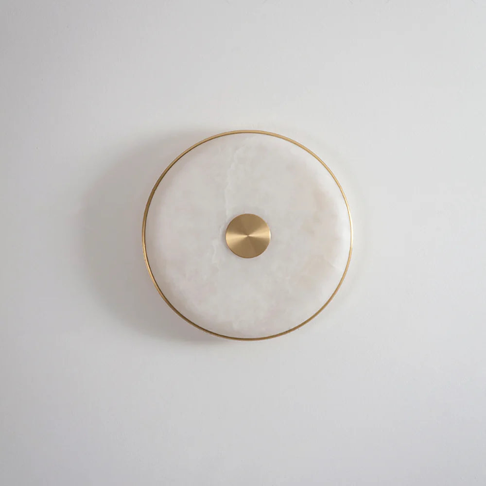 Round Beran Alabaster Wall Light