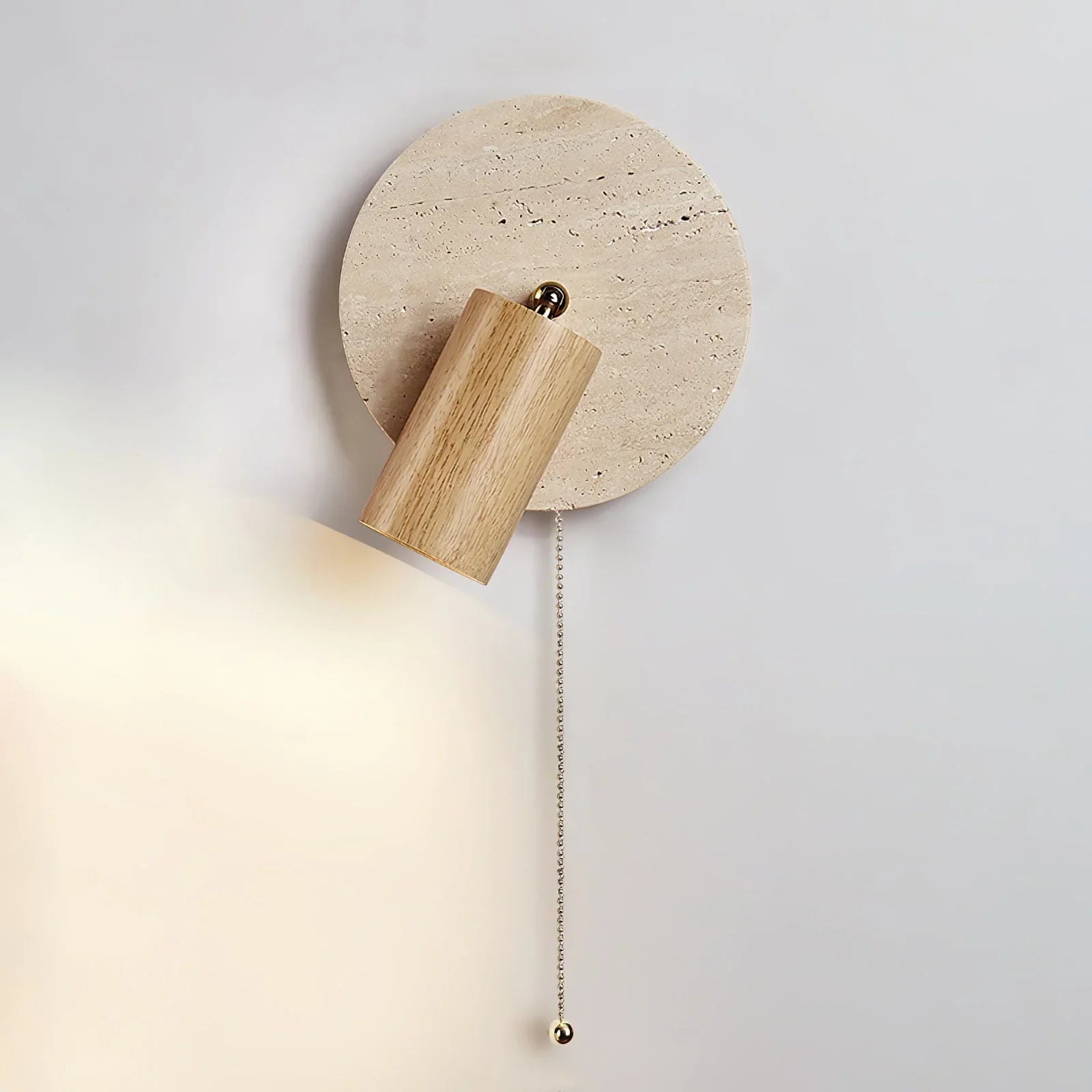Round Miadi Travertine Wall Lamp
