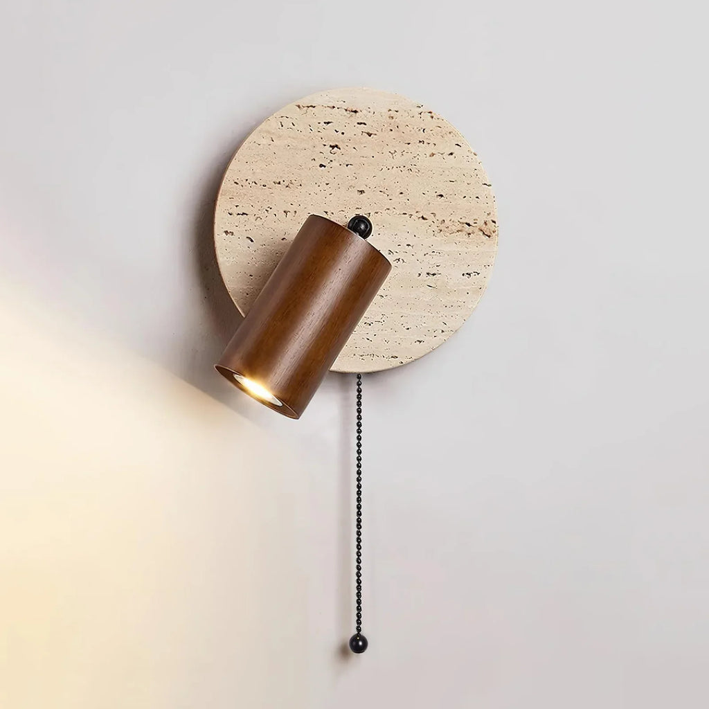Round Miadi Travertine Wall Lamp