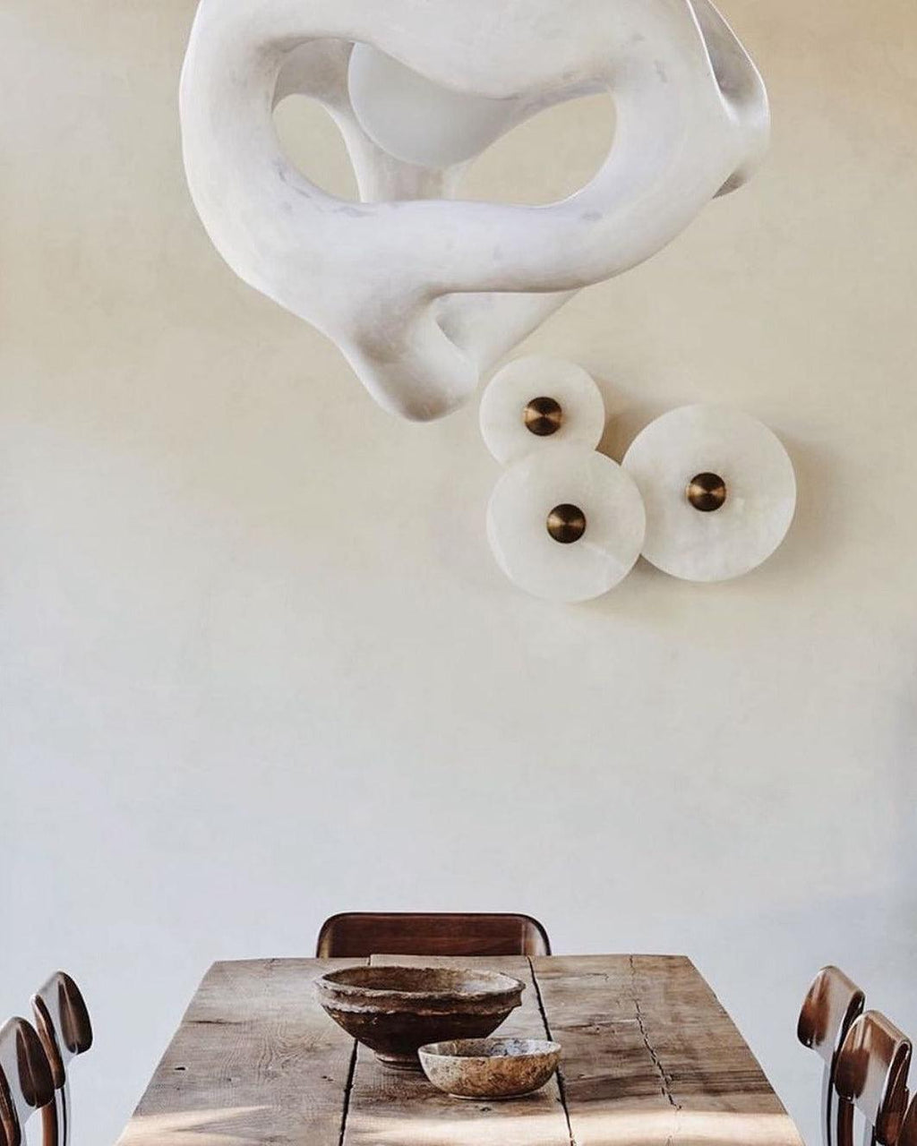 Round Alabaster Combination Wall Sconce
