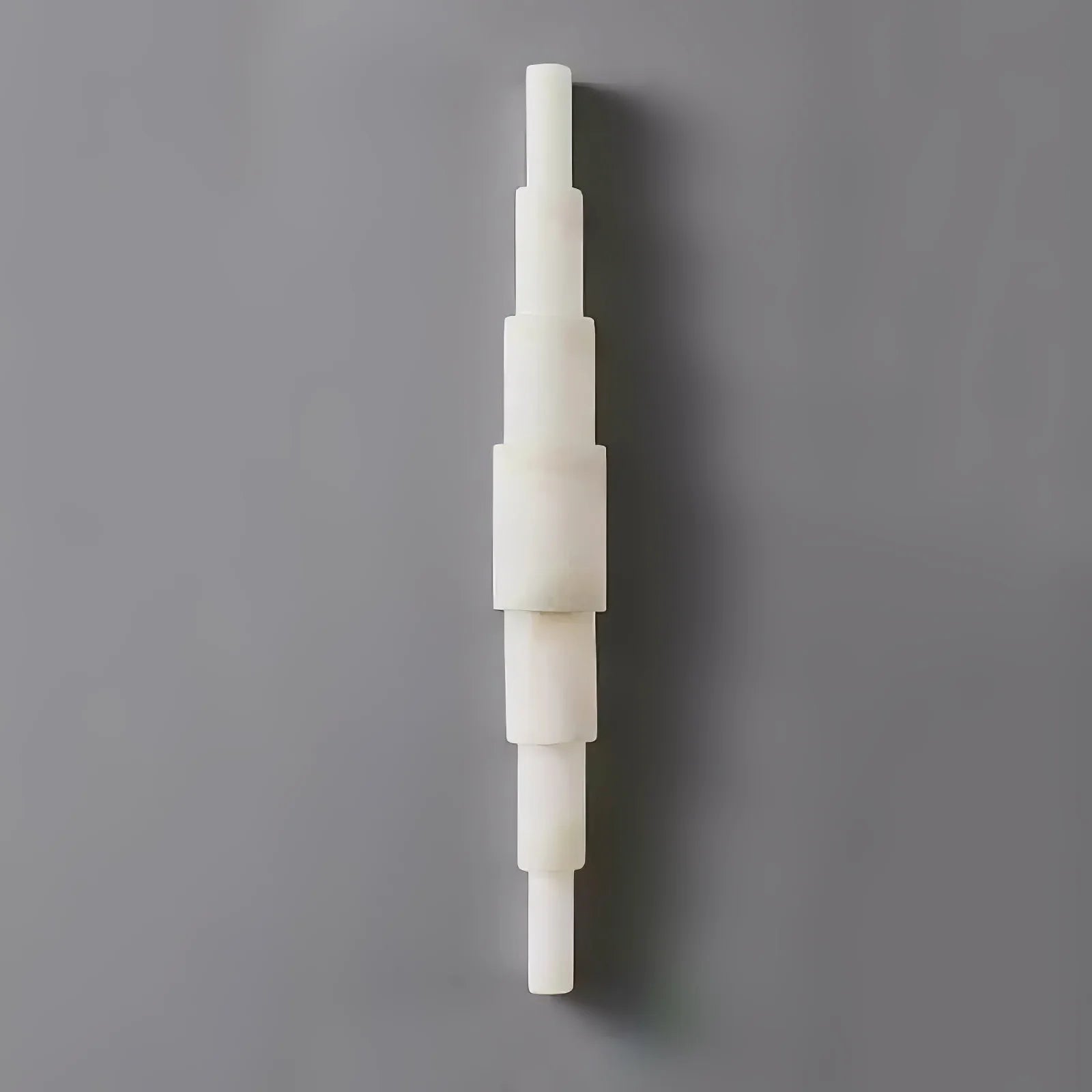 Semi Cylindrical Alba Cascade Alabaster Wall Sconce