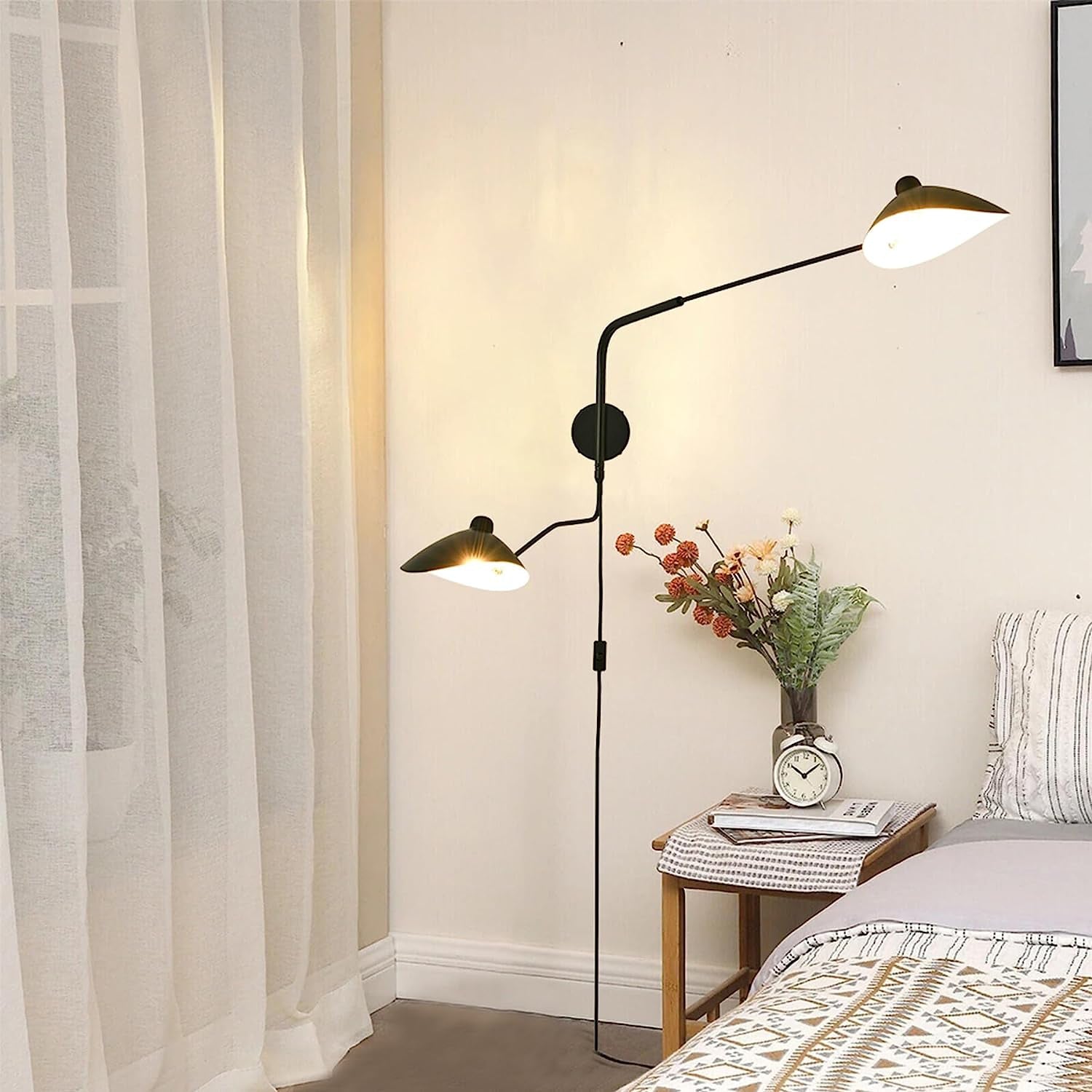 Serge Mouille Plug In Wall Lamp