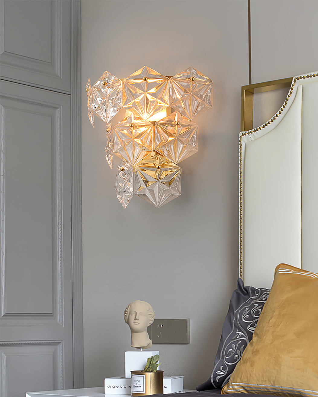 Snowflake Glass Wall Light
