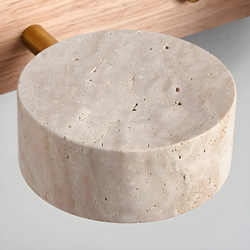 Travertine Duo Wood Wall Light