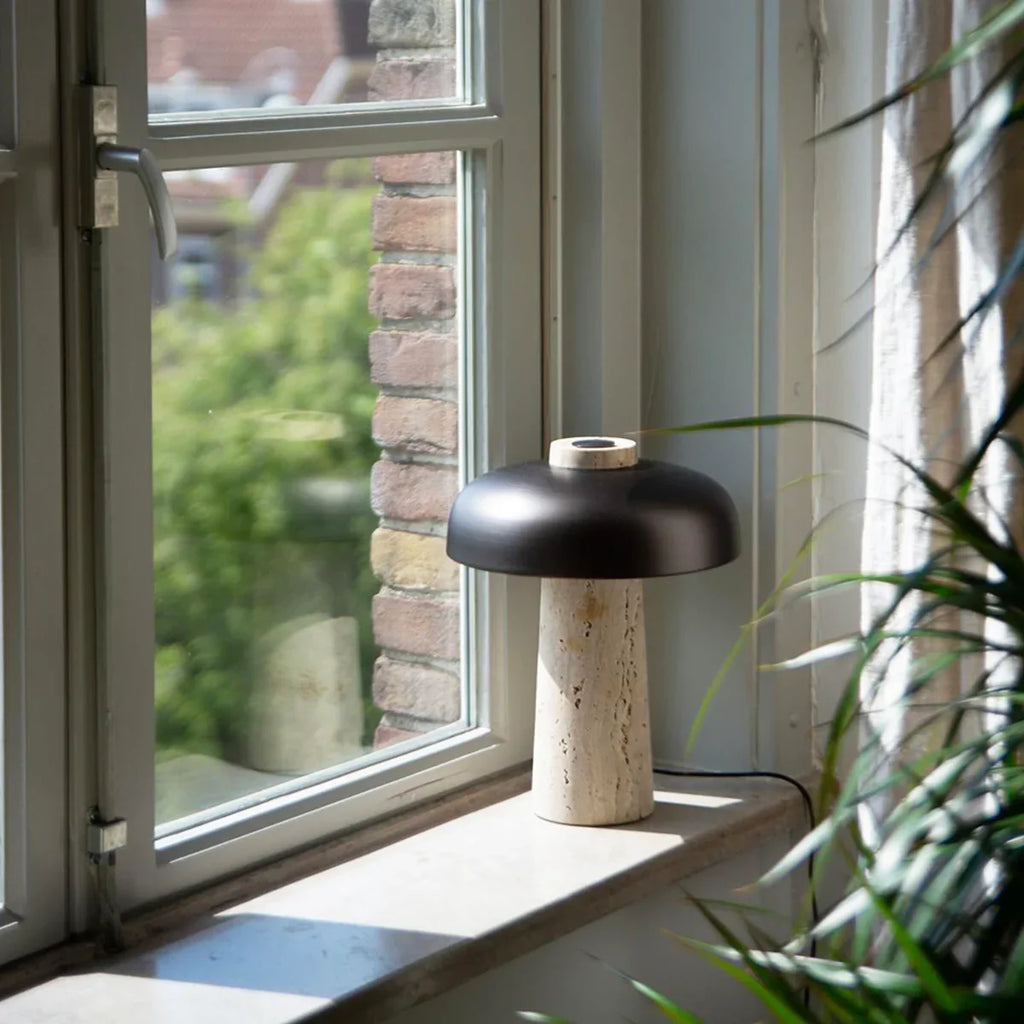 Travertine Reverse Table Lamp