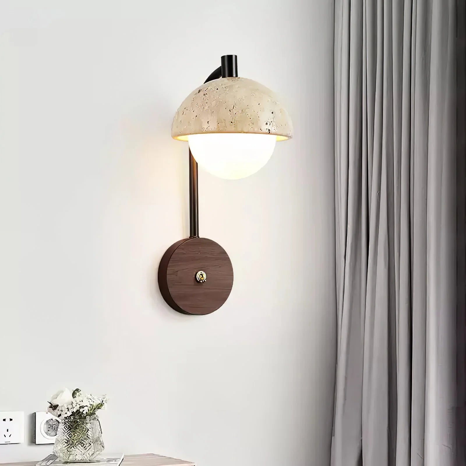 Travertine Wella Wall Lamp
