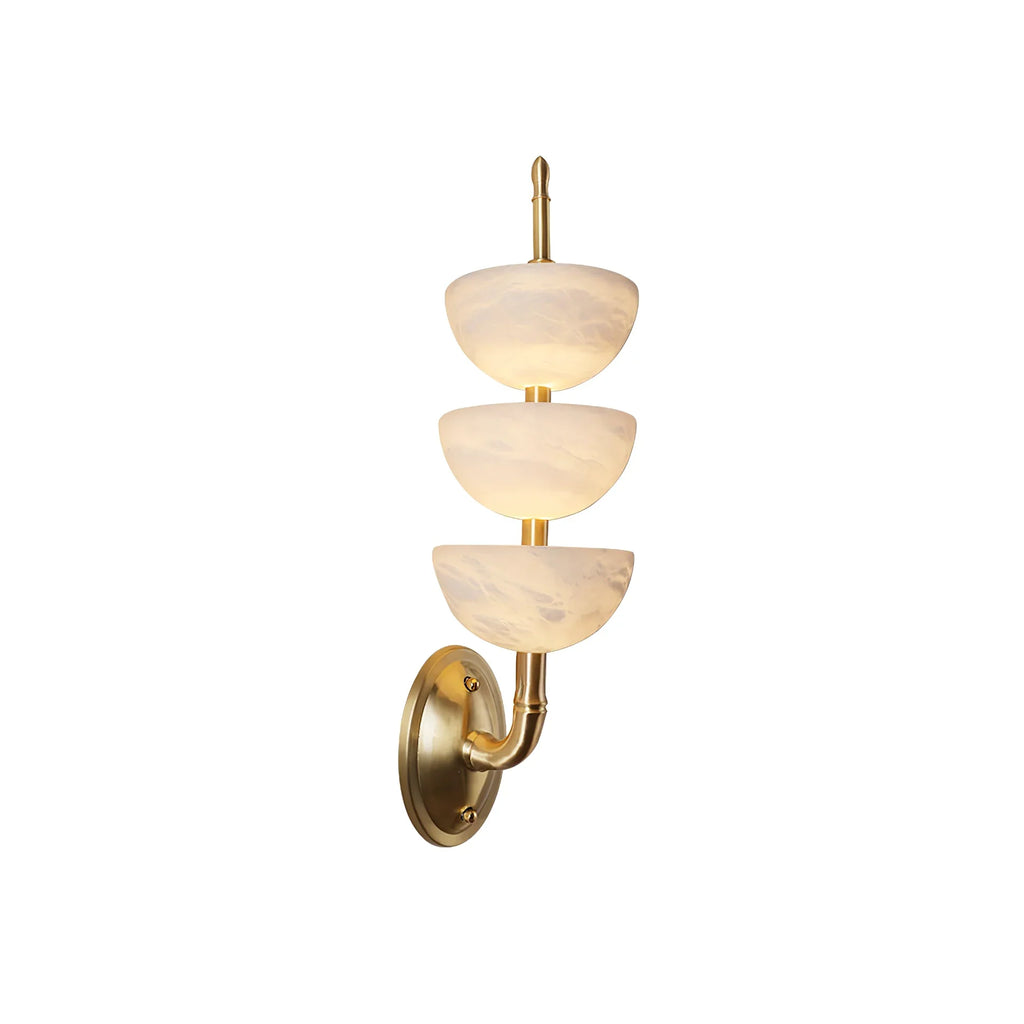 Triple Luxury Alabaster Wall Sconce