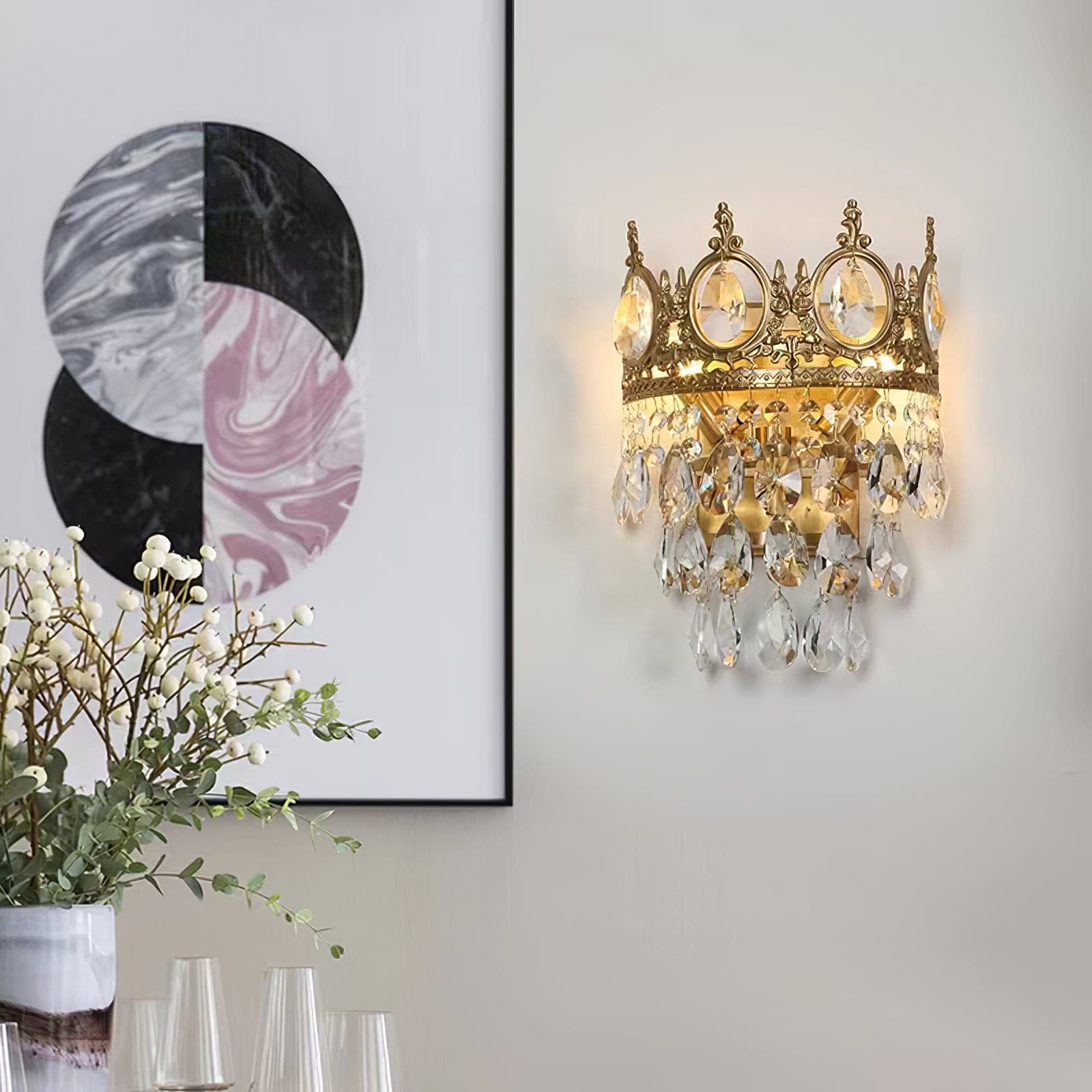 Vintage Crystal Wall Lamp