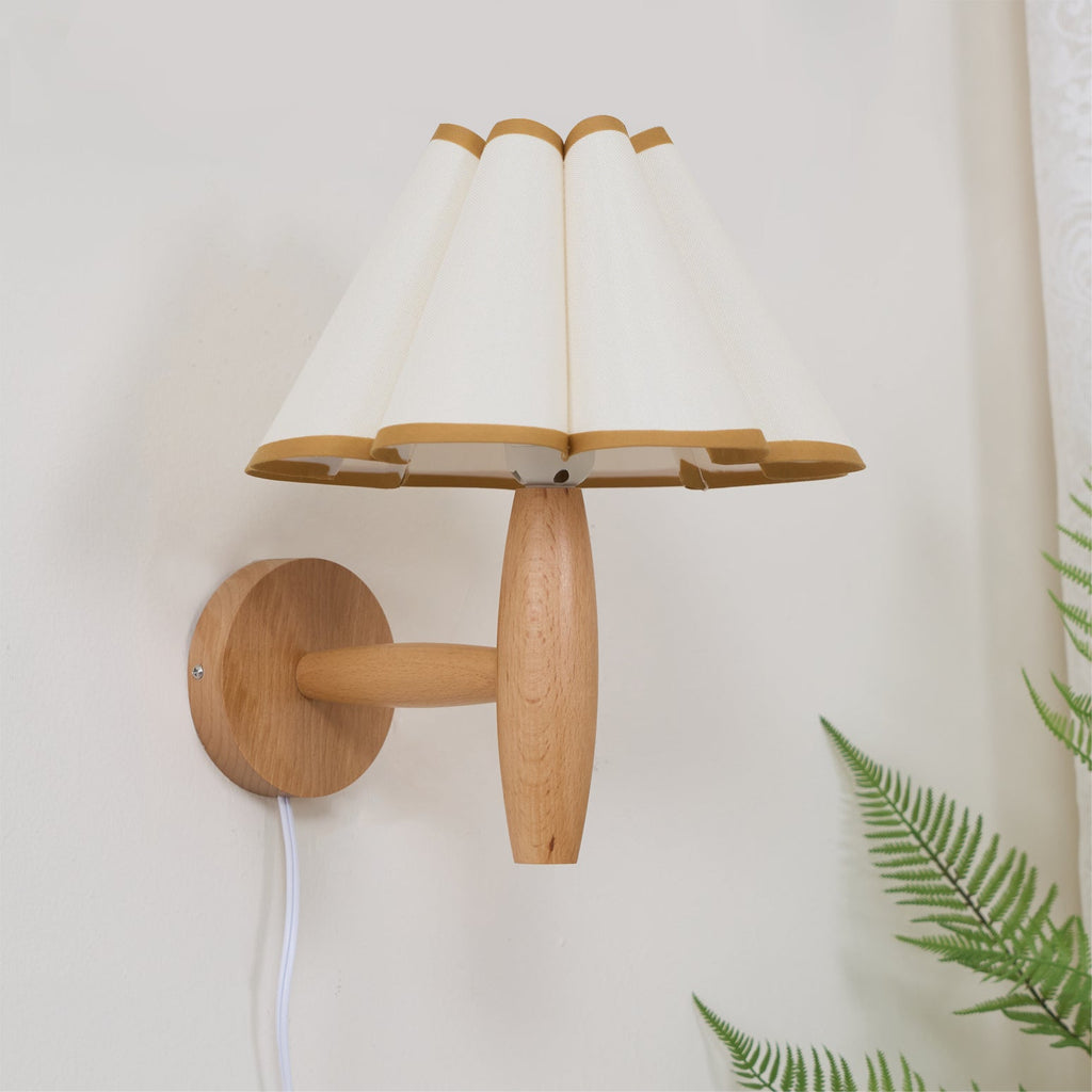 Vintage Fluted Plug In Wall Lamp