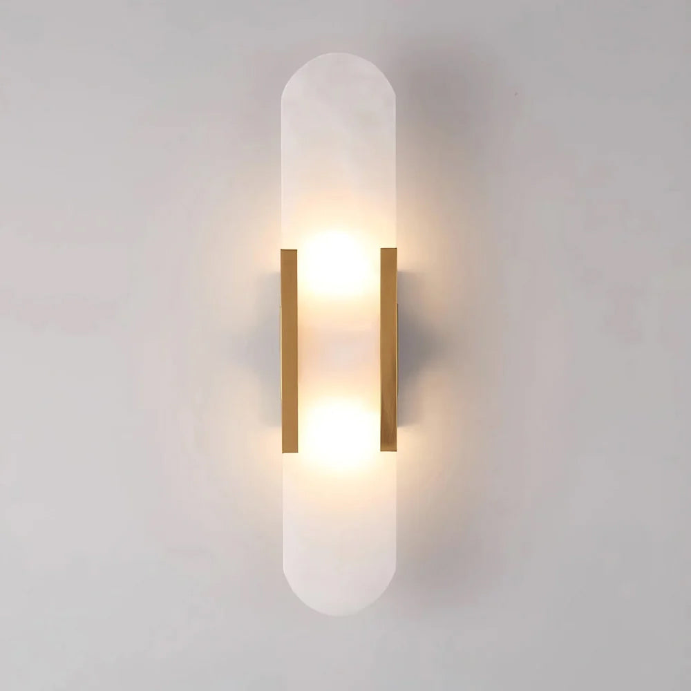 Geometric Harmony Alabaster Wall Lamp