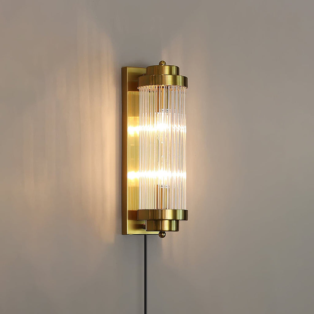 Pillar Offset Plug In Wall Lamp