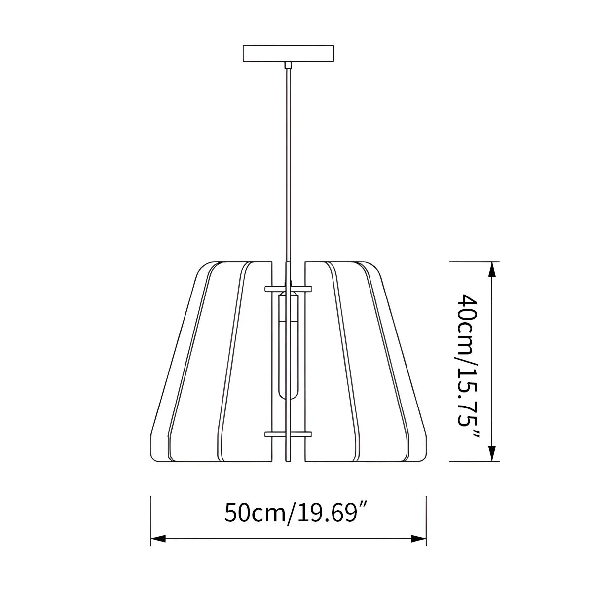 Triangle Piece Acoustic Pendant Light