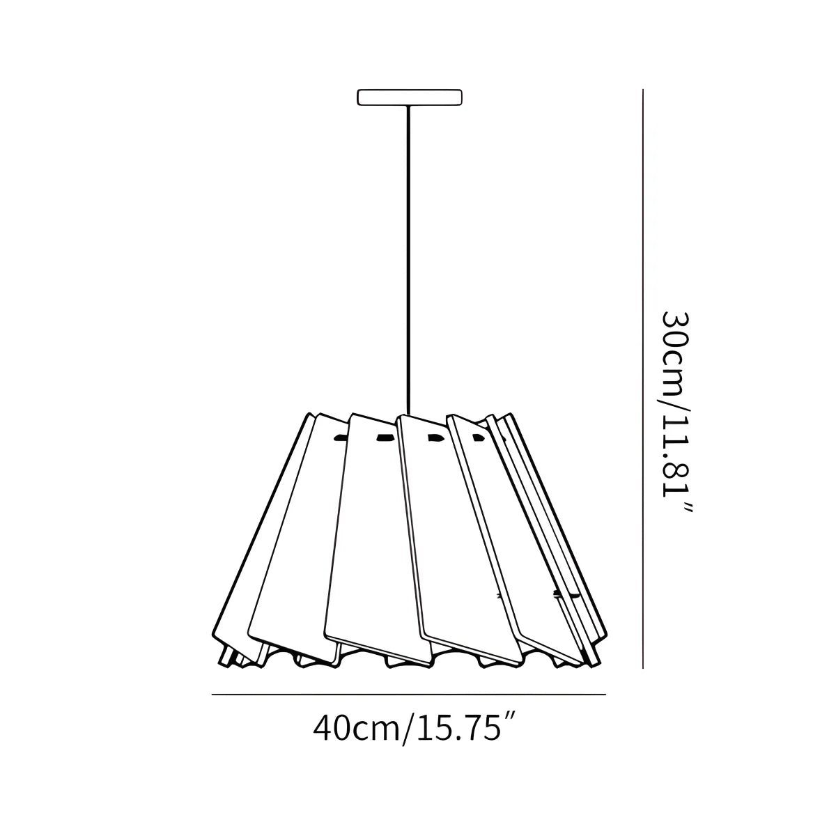 Rotating Leaf Acoustic Pendant Light for Living Room Office