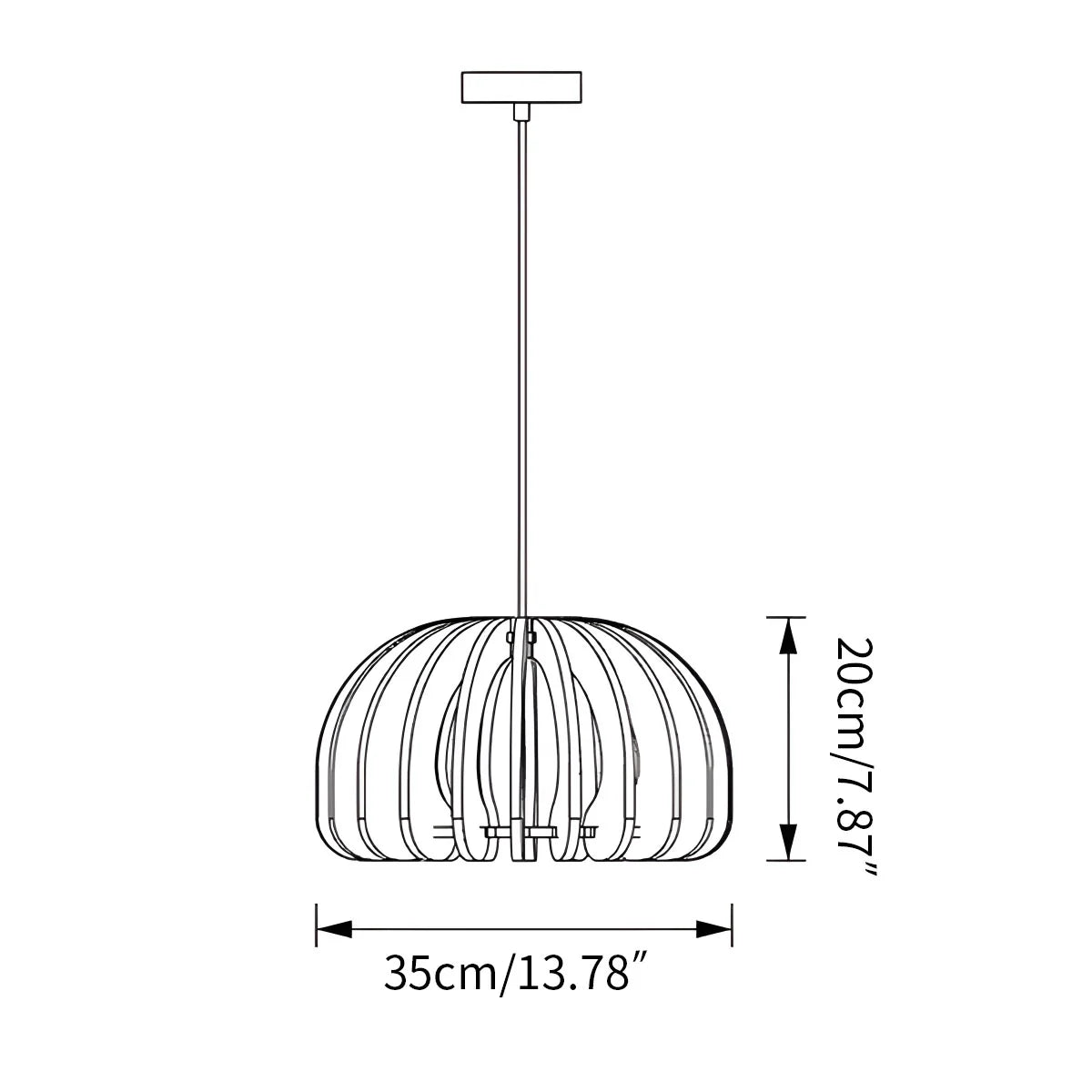 Half Circle Ball Birdcage Acoustic Pendant Light