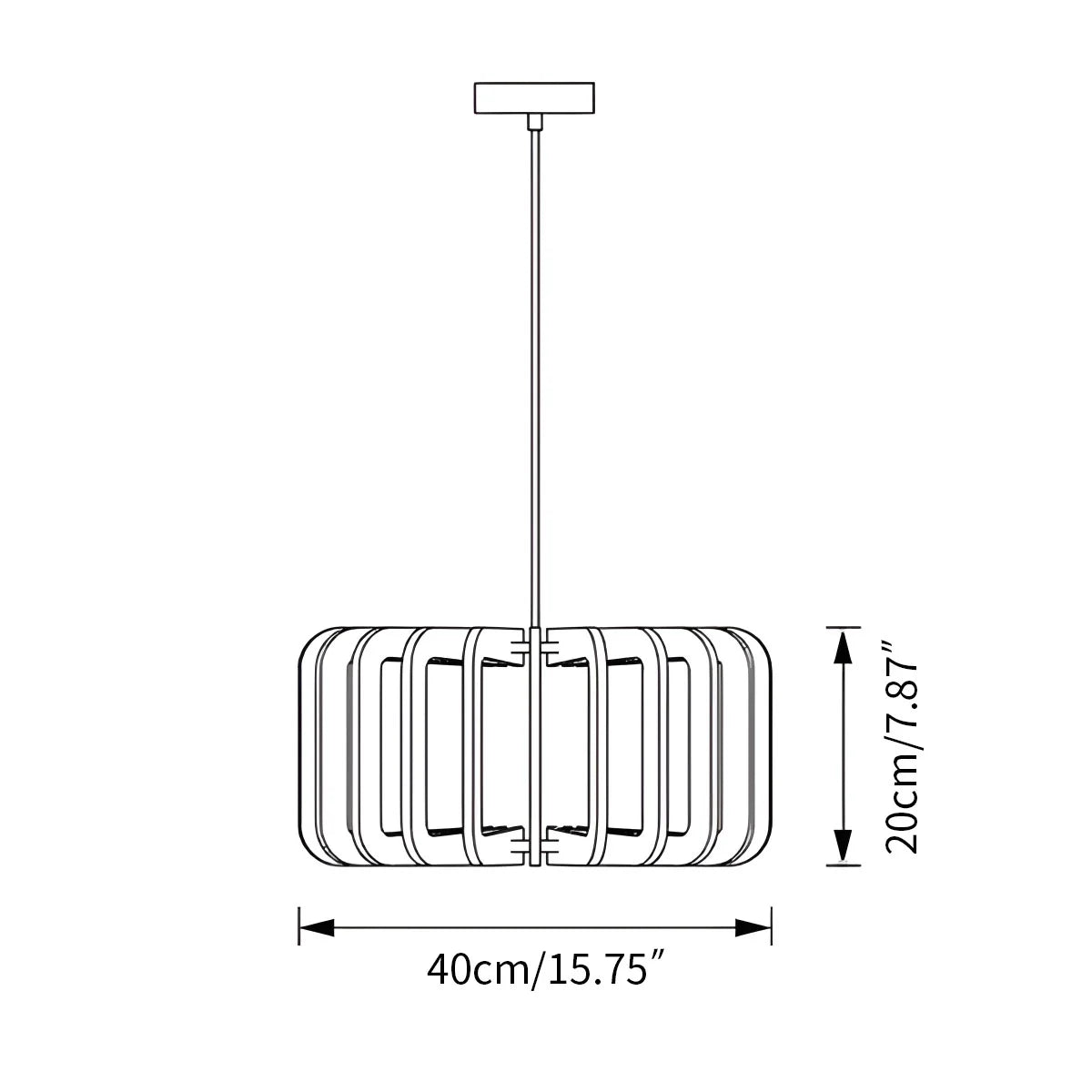 Column Shaped Birdcage Acoustic Pendant Light