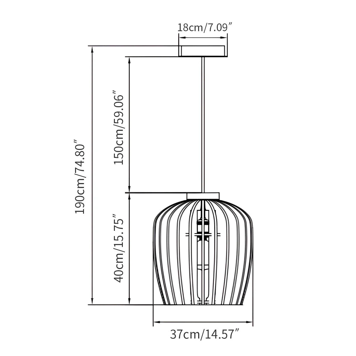Wine Jar Shape Acoustic Pendant Lighting