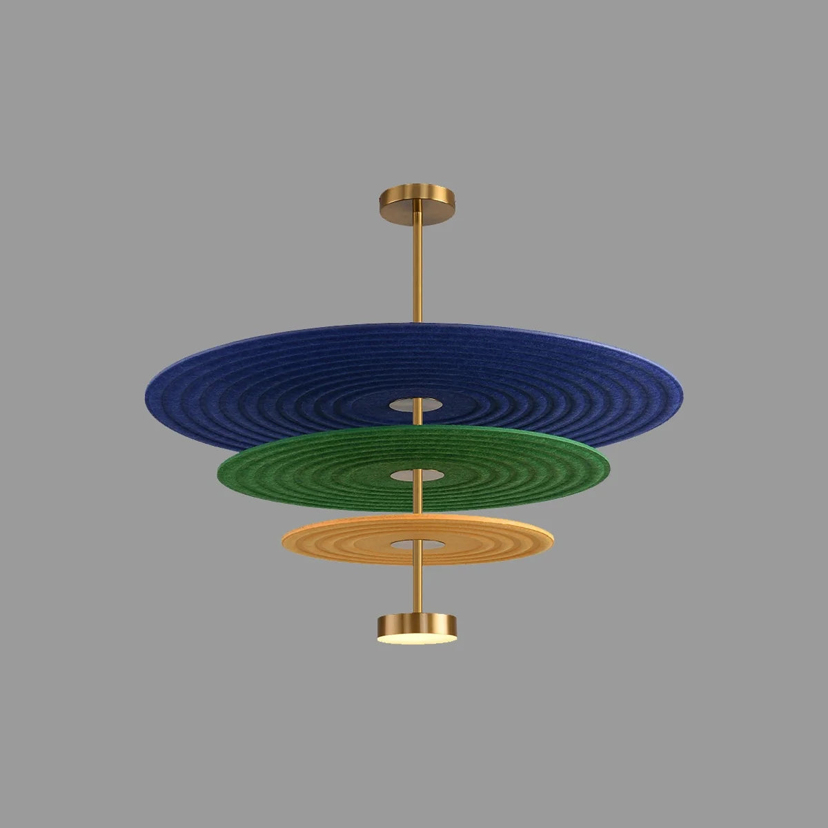 Three Layer Disk Acoustic Chandelier