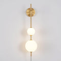 Vertical Globe Plug In Wall Lamp